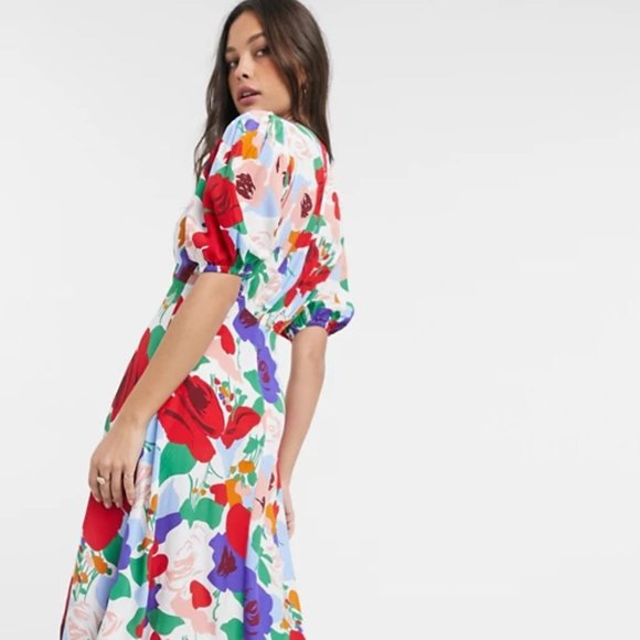 NWT Faithfull The Brand Anita Floral Midi Dress - Picture 7 of 16